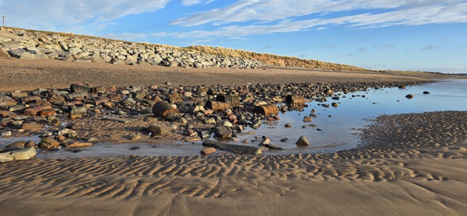 Researching historic coastal eroding landfill sites in Angus